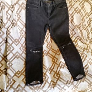 Free people black distressed jeans